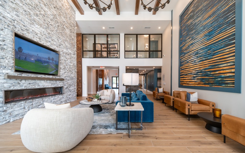 Image of Clubhouse with Comfortable Seating and Soaring Ceilings
