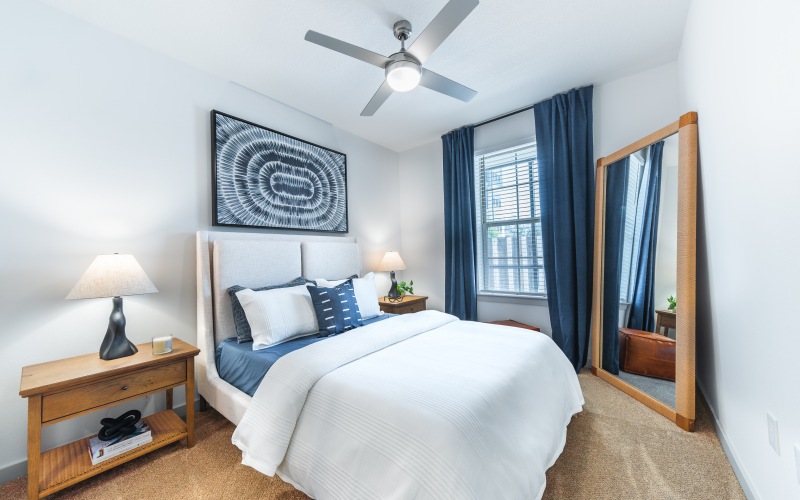 Image of Bedroom with Nightstands and a Mirror