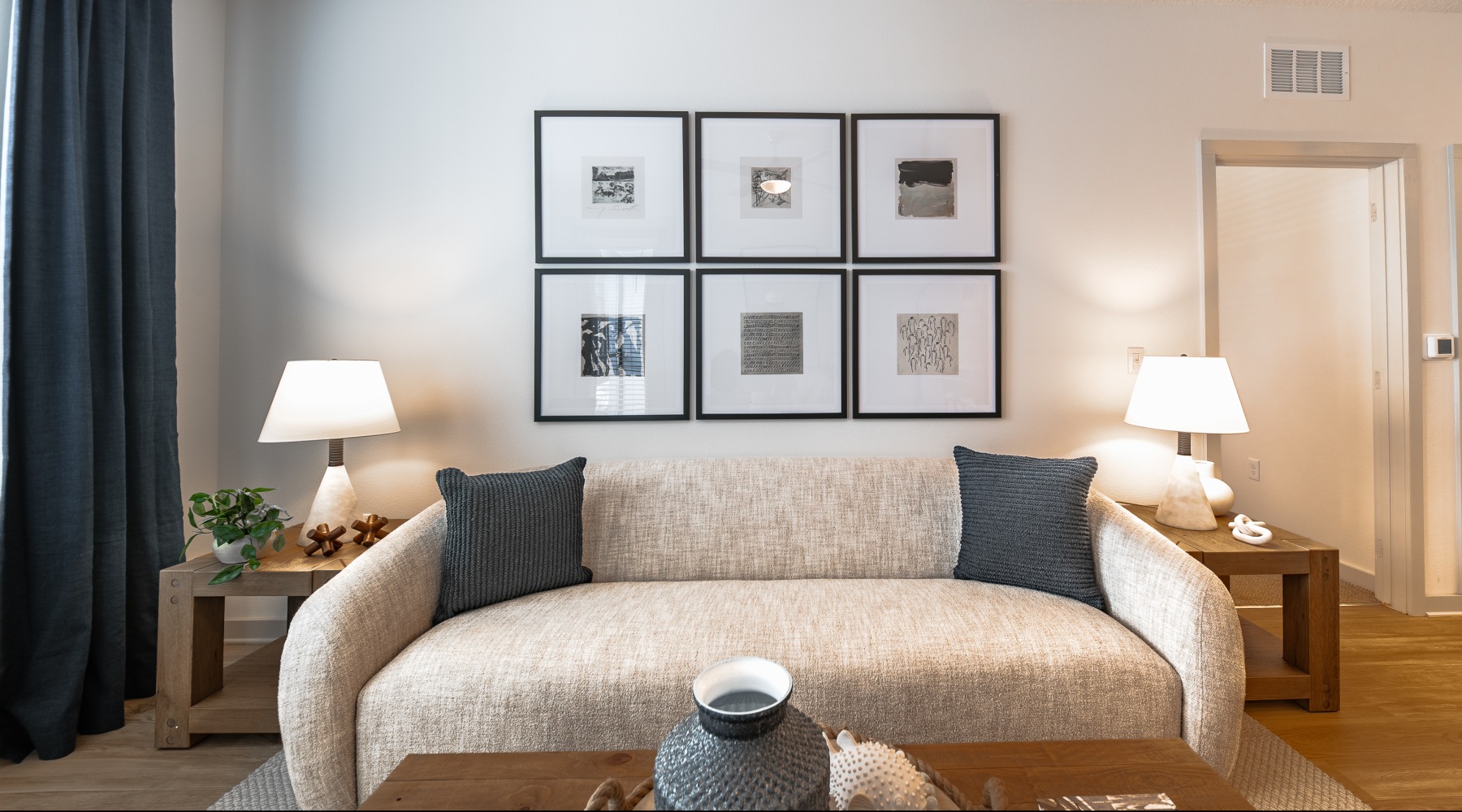 Photo of Living Room with Couch and End Tables