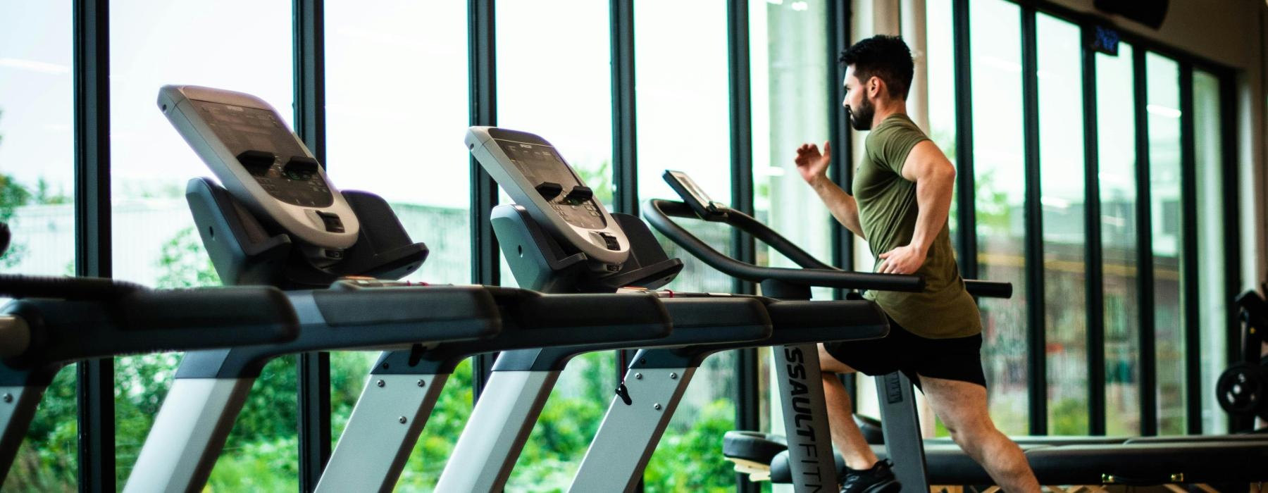 a person working out in a gym