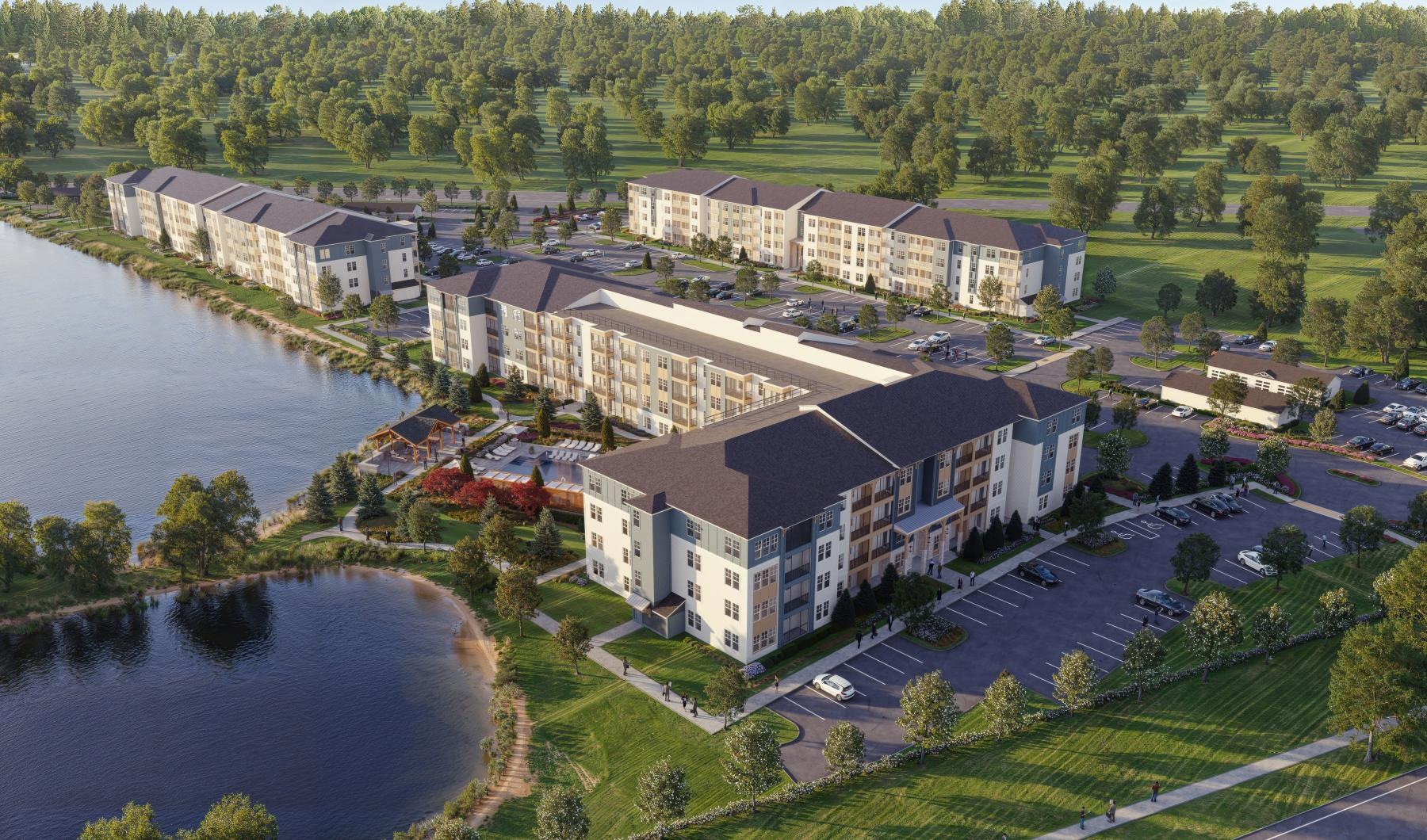 a high angle view of a building